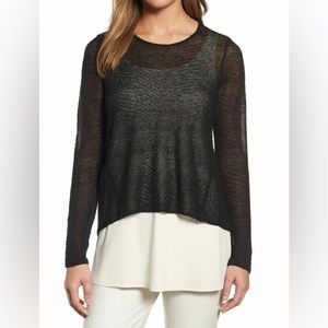 Eileen fisher hemp blend popover size Small